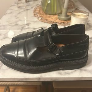 HEREU Leather Mary Jane Loafers